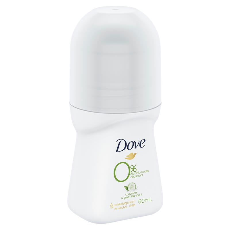 Dove for Women Roll On Deodorant Cucumber Zero Aluminium 50ml