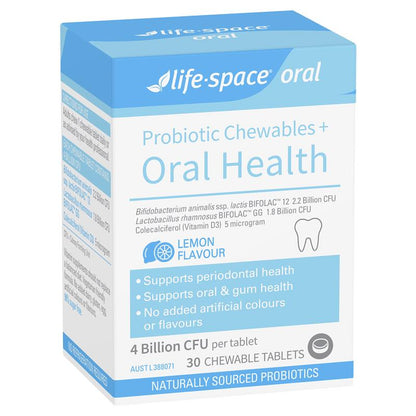 Life-Space Probiotic Chewables + Oral Health 30 Tablets