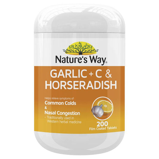 Viên uống Nature's Way Garlic + C &amp; Horseradish 200 viên 
