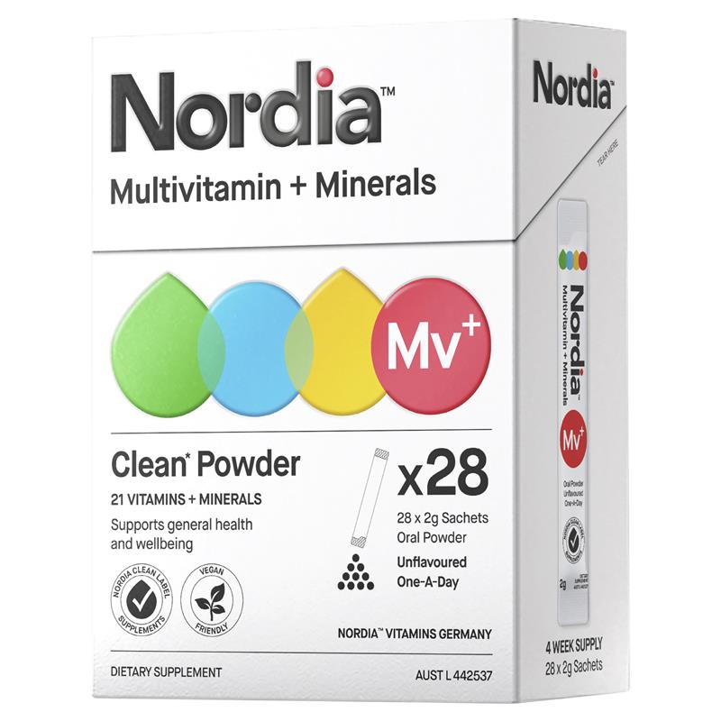 Bột Vitamin Tổng Hợp + Khoáng Chất Nordia 28 Gói 