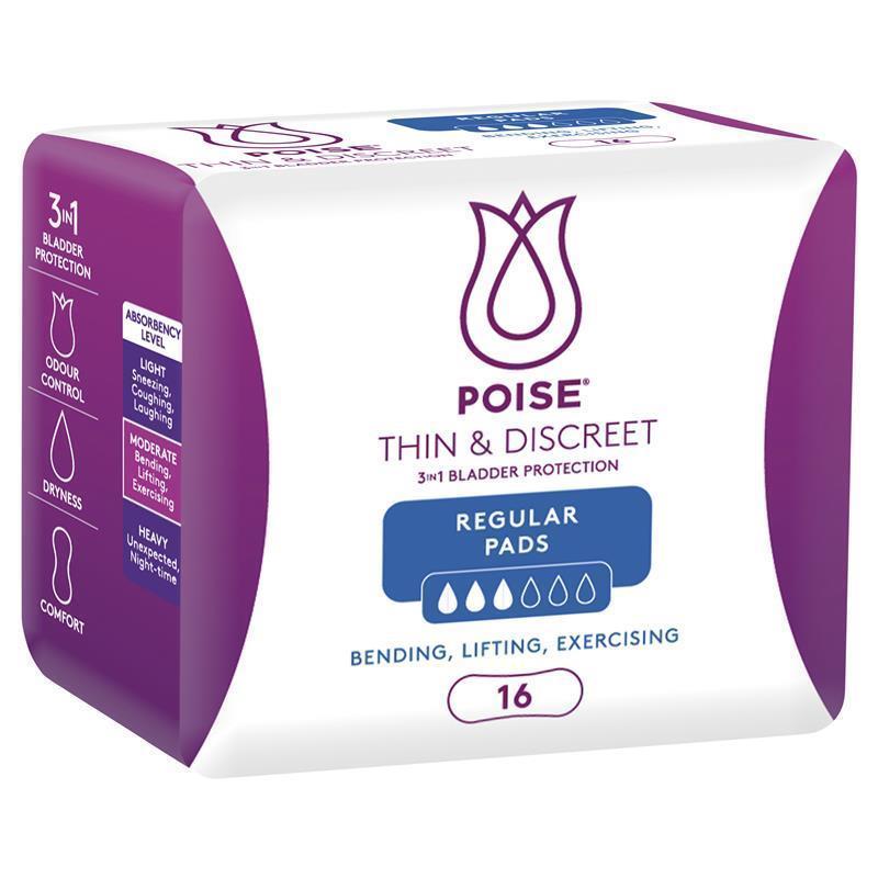 Poise Discreet Pad 常规装 16 片装