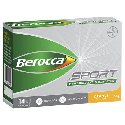 Berocca Sport Electrolyte Powder Orange 14 Pack