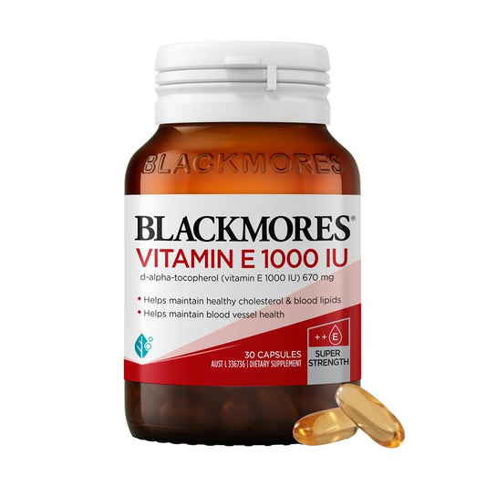 Blackmores Vitamin E 1000IU Cholesterol Health 30 Viên 