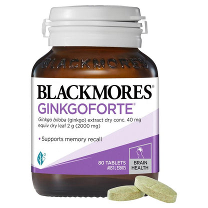 Viên uống hỗ trợ trí nhớ Blackmores Ginkgoforte 80 viên 