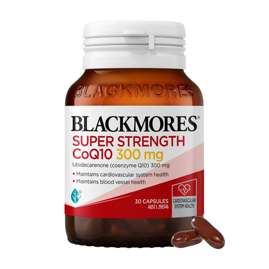 Vitamin hỗ trợ sức khỏe tim mạch Blackmores Super Strength CoQ10 300mg 30 viên 