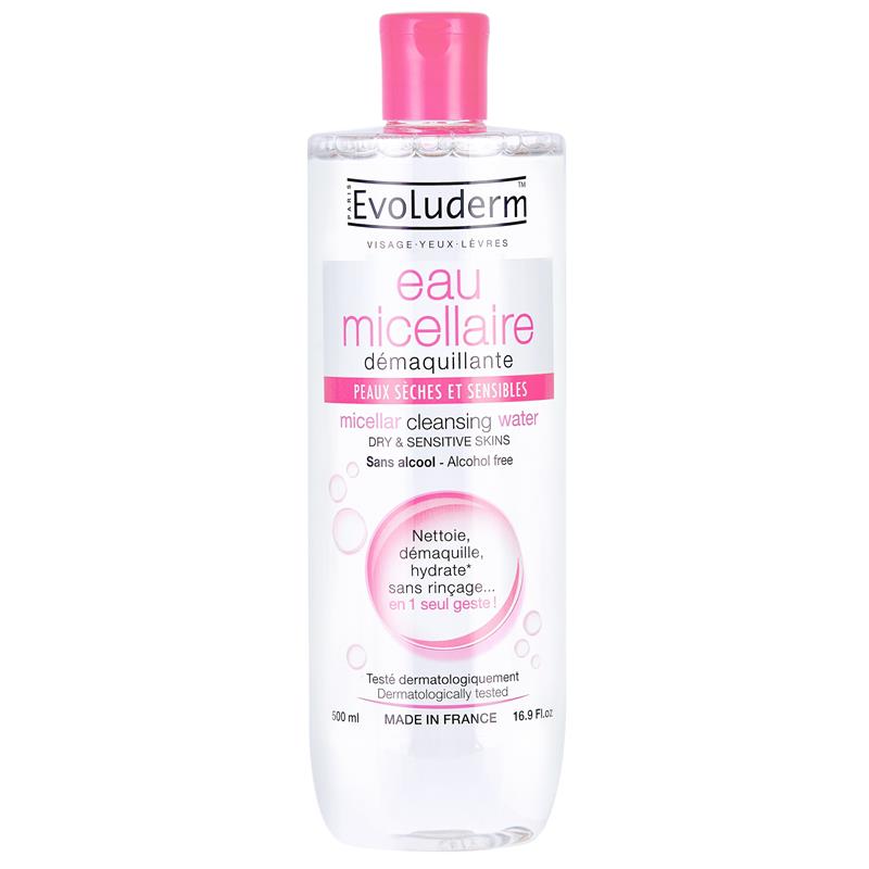Evoluderm Eau Micellaire 干性/敏感性肌肤保湿水 500ml 