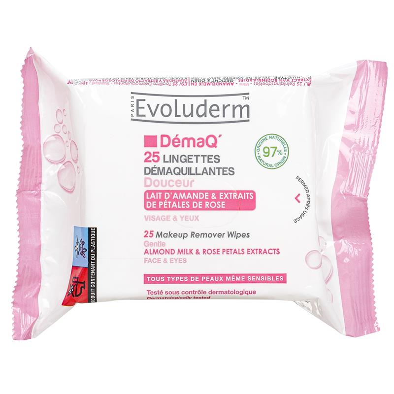 Evoluderm Demaq 温和清洁湿巾 25 片