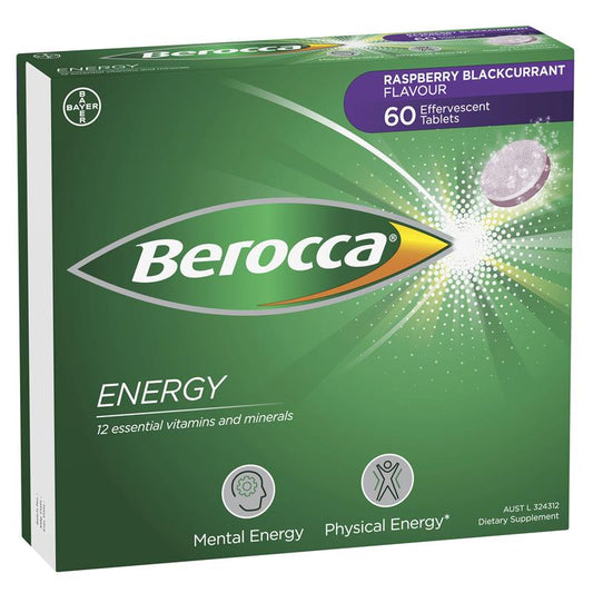 Berocca Performance 覆盆子黑加仑味泡腾片 60 片 独家规格