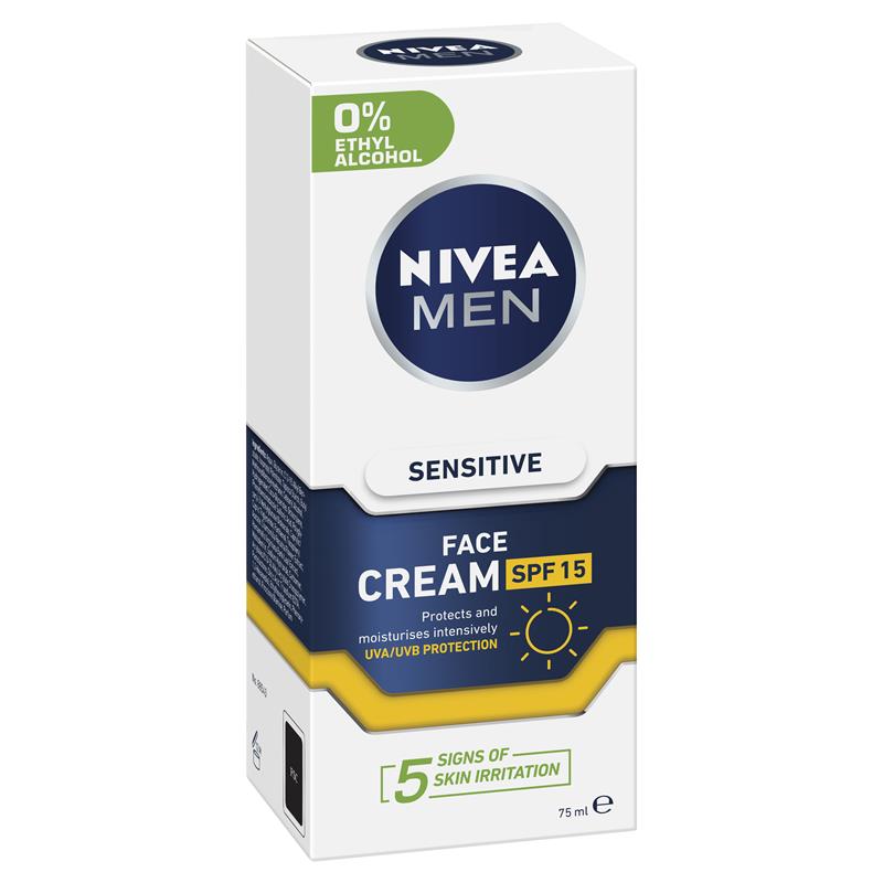 NIVEA MEN Sensitive Protective Moisturiser SPF15 75ml