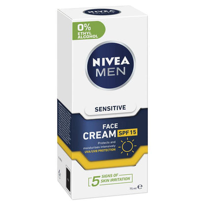 NIVEA MEN Sensitive Protective Moisturiser SPF15 75ml