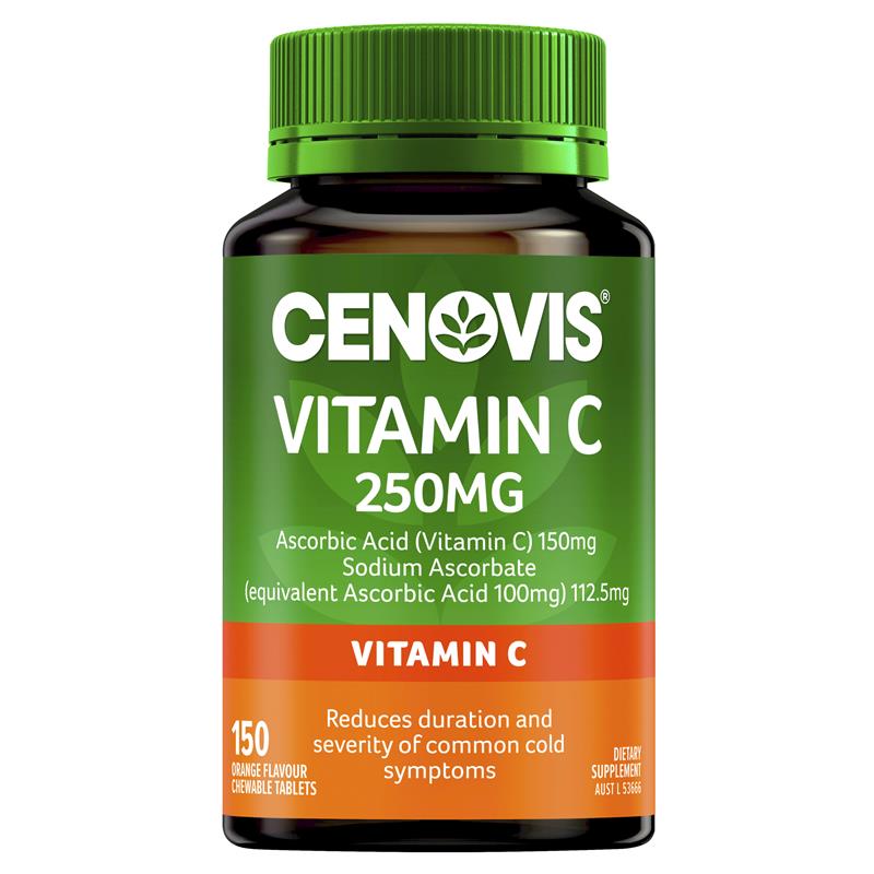 Cenovis 维生素C 250毫克，用于免疫支持，150片