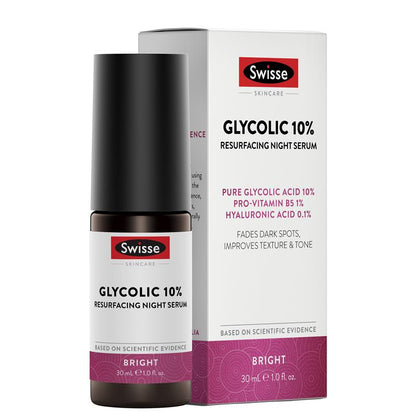 Huyết thanh tái tạo da ban đêm Swisse Skincare Glycolic 10% 30ml 