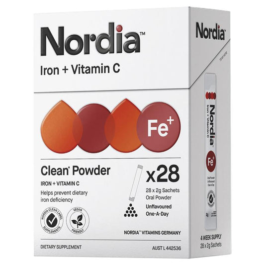 Bột Sắt + Vitamin C Nordia 28 Gói 