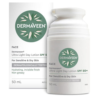 DermaVeen 面部超轻日霜 SPF 50+ 50ml 