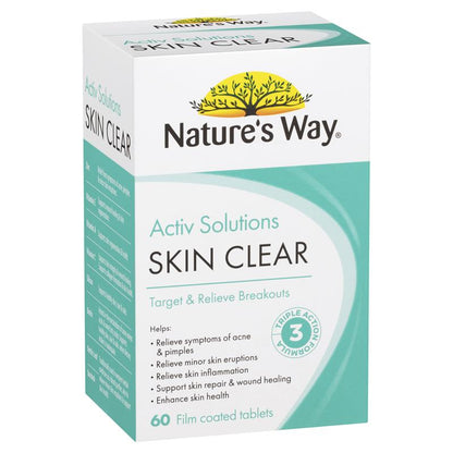Nature's Way Activ Solutions Skin Clear 60 Tablets