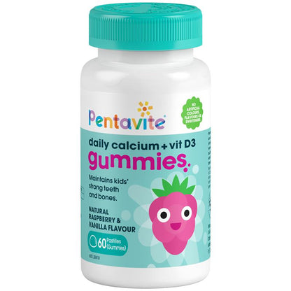Pentavite Daily Calcium + Vit D3 Gummies 60 Gummies