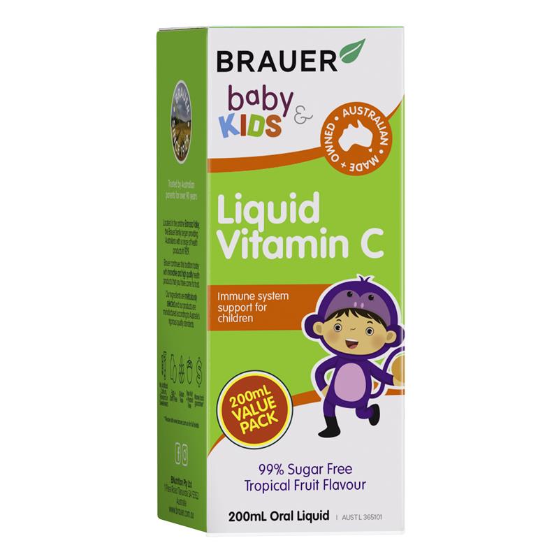 Brauer 儿童液体维生素C 200ml 独家装