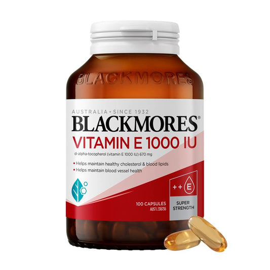 Blackmores Vitamin E 1000IU Cholesterol Health 100 Viên 