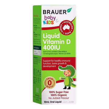 Brauer 儿童维生素 D 液体 400IU 10ml 