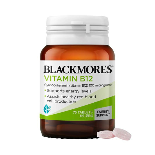 Viên uống bổ sung năng lượng Vitamin B12 Blackmores 75 viên 