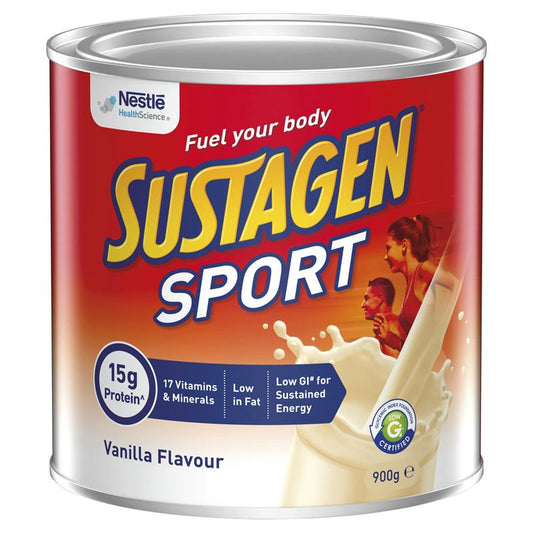 Bột dinh dưỡng thể thao Sustagen hương vani 910g 