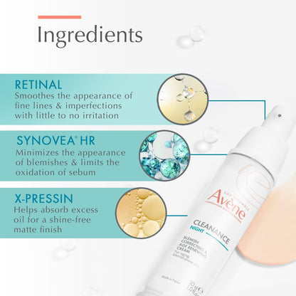 Avene Cleanance 女士柔肤晚霜 30ml 