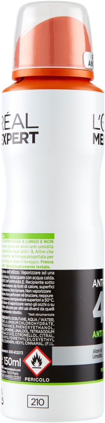 Loreal Men Expert Deodorant Shirt Protect Aerosol 250ml
