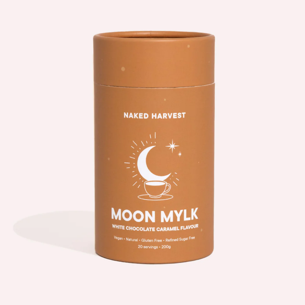 Naked Harvest White Choc Caramel Swirl Moon Mylk
