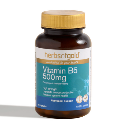 Herbs of Gold Vitamin B5 500mg 60 Capsules