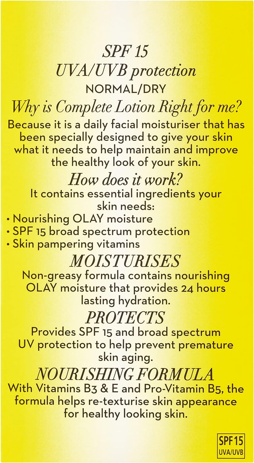 Kem dưỡng ẩm chống nắng Olay Complete UV Protection Lotion dành cho da nhạy cảm SPF15 150mL 