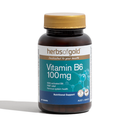 Herbs of Gold Vitamin B6 100mg 60 Tablets