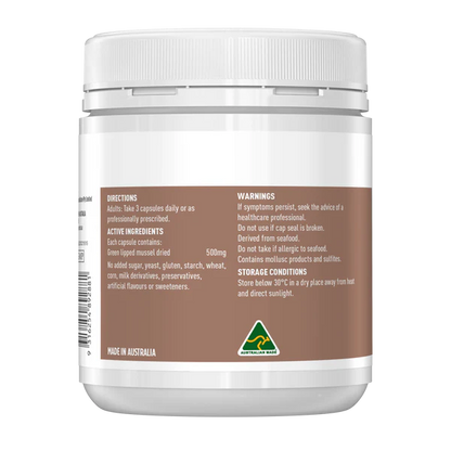 Healthy Care New Zealand Green Lipped Mussel 250 Capsules