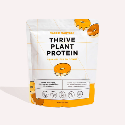 Protein thực vật làm từ bánh rán nhân caramel Naked Harvest 
