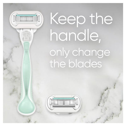 Tay cầm dao cạo Gillette Venus Deluxe Smooth Sensitive + 2 lưỡi dao thay thế 