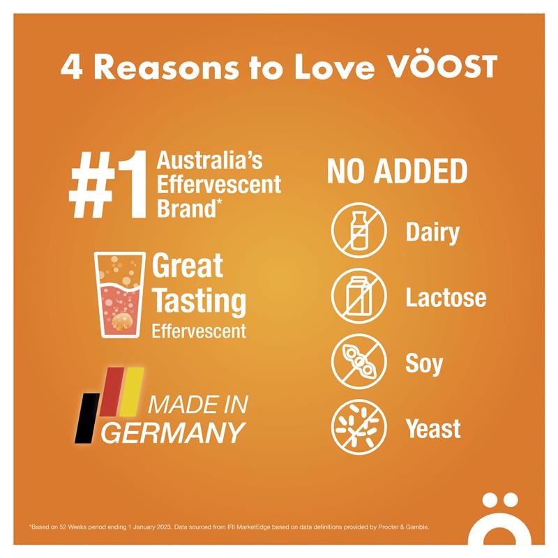 Voost Vitamin C Sủi Bọt 60 Gói Kích Thước Độc Quyền 