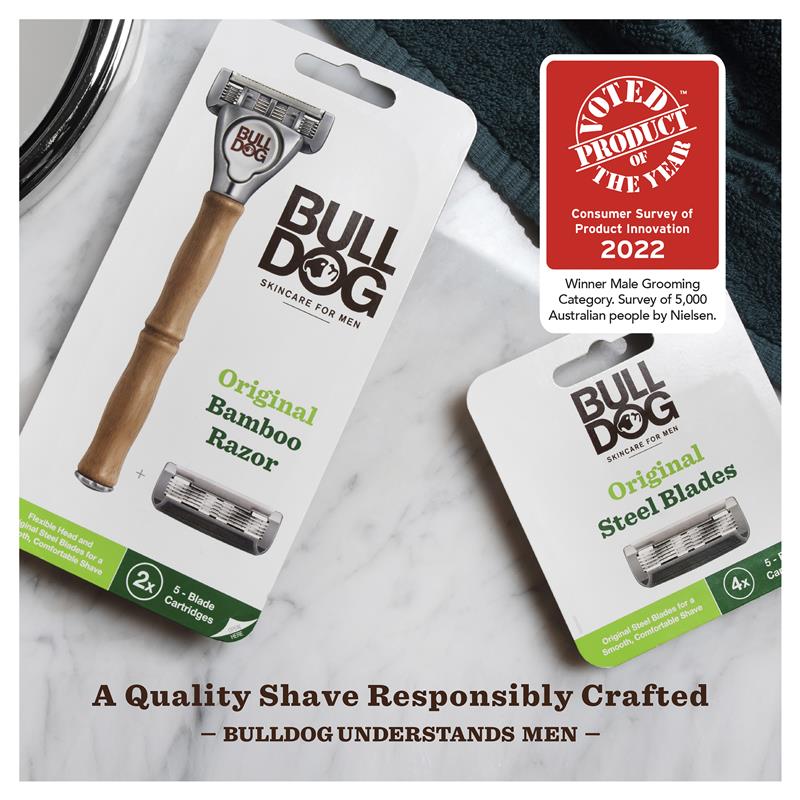 Bulldog Original Bamboo Razor + 2 Blades