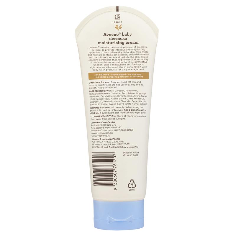 Kem dưỡng ẩm không mùi Aveeno Baby Dermexa 206g 
