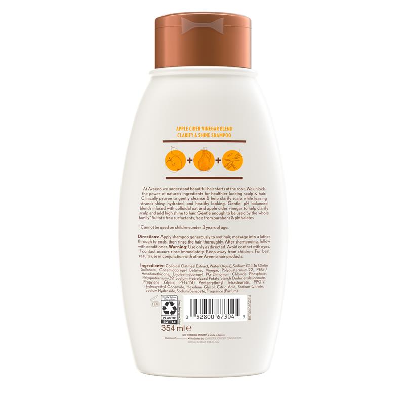 Aveeno 苹果醋净化洗发水（适合暗沉发质）354 毫升