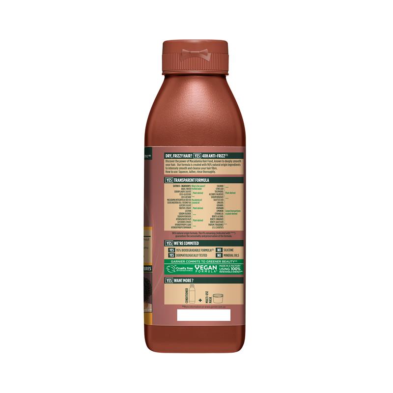 Dầu gội Garnier Fructis Hair Food Smoothing Macadamia dành cho tóc hư tổn 350ml 
