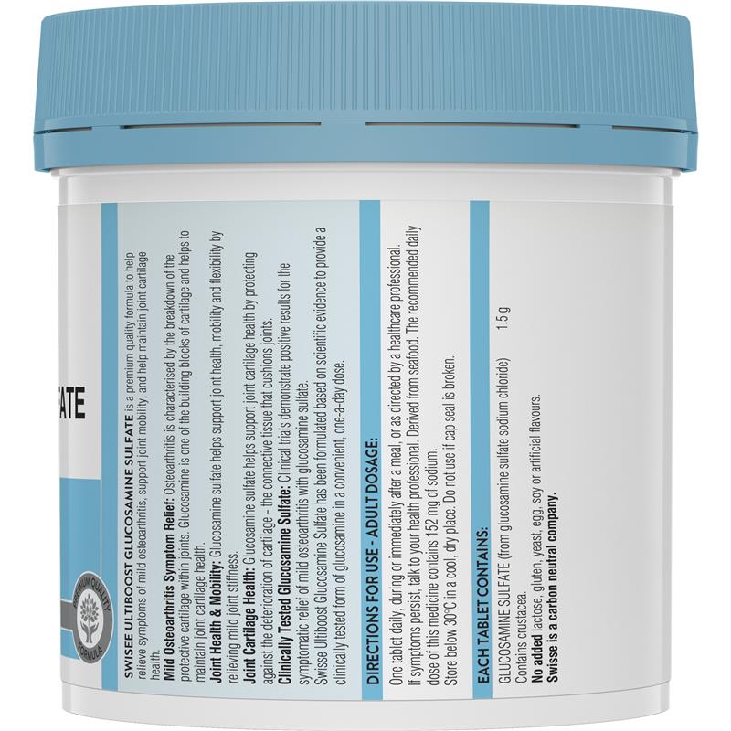 Swisse Glucosamine Sulfate 1500mg 180 Tablets