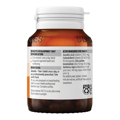 Blackmores 每日免疫功能维生素 C、D 和锌 60 片