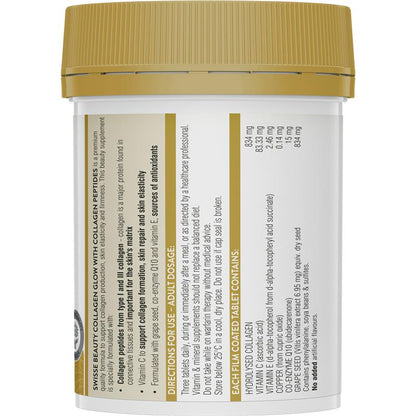 Swisse Beauty Collagen Glow With Collagen Peptides 120 Tablets