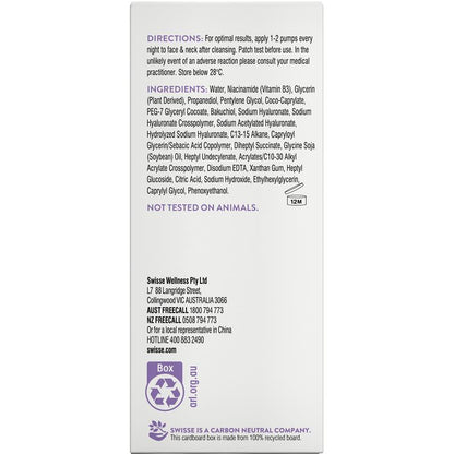 Huyết thanh tăng cường tái tạo da Swisse Beauty Bio-Retinol Vitamin B3 10% 30ml 
