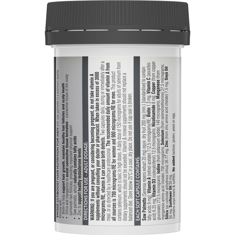 Swisse Hair Nutrition For Men 60 Capsules