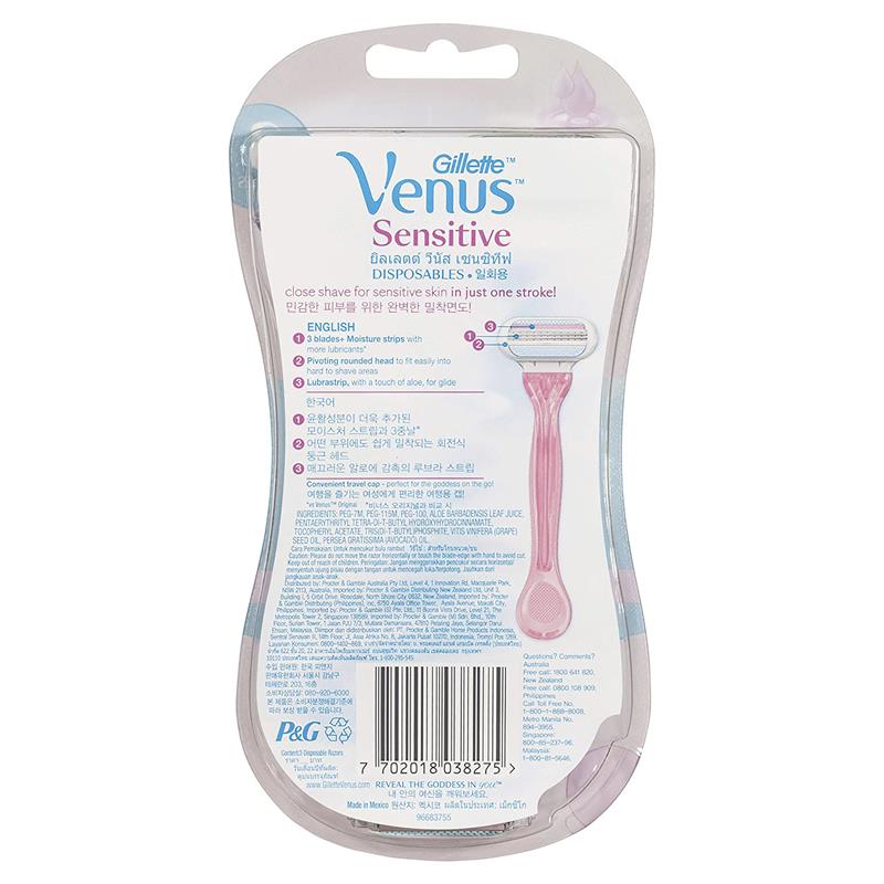 Dao cạo râu dùng một lần Gillette Venus Sensitive 3 gói 
