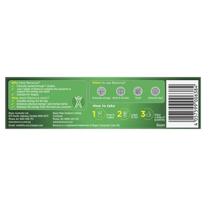 Viên sủi Berocca Energy Original Berry 15 viên 