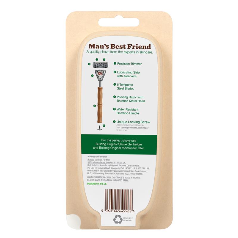 Bulldog Original Bamboo Razor + 2 Blades