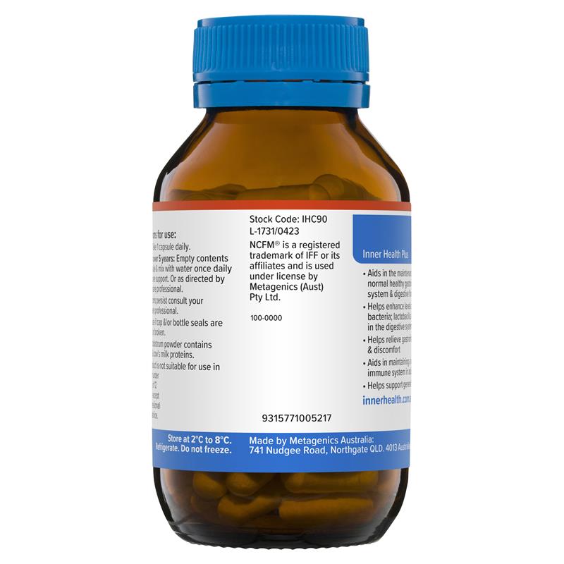 Inner Health Plus Probiotic 90 Capsules Fridge Line