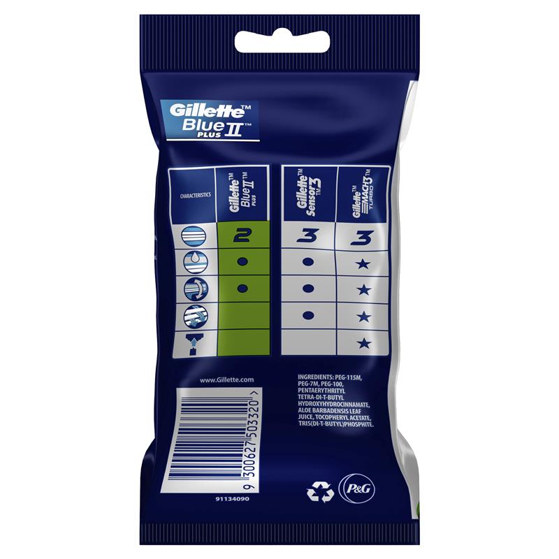 Dao cạo râu dùng một lần Gillette Blue II Plus 5 gói Pivot 