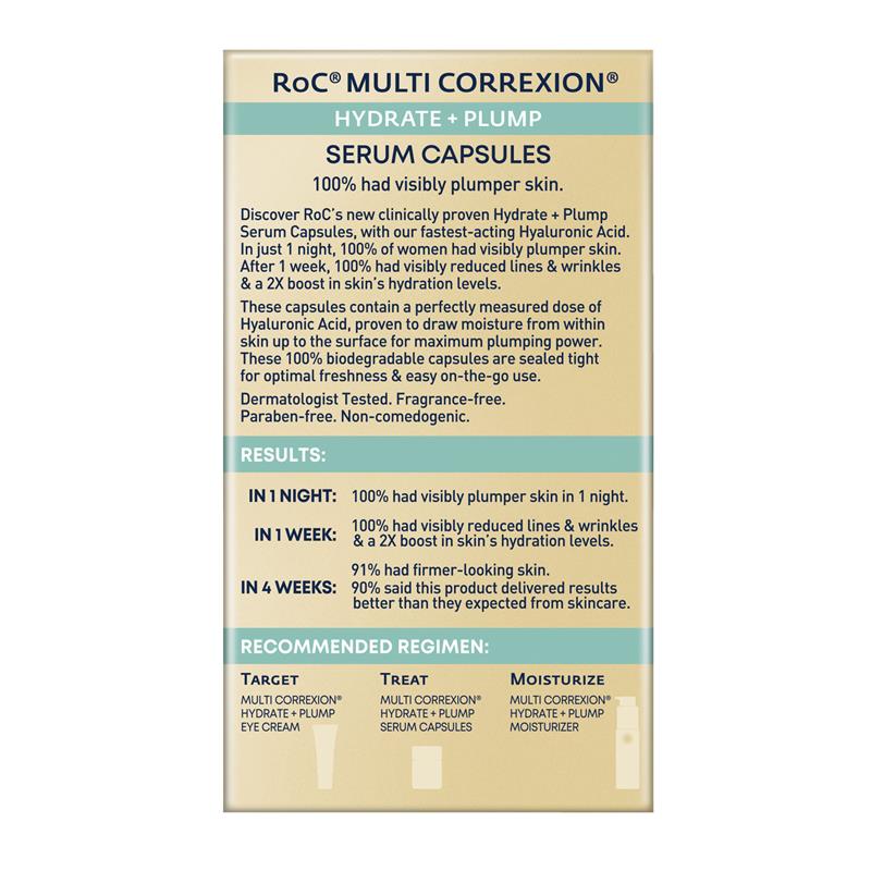 Viên nang huyết thanh dưỡng ẩm RoC Multi Correxion Hydrate &amp; Plump Night 30 viên 